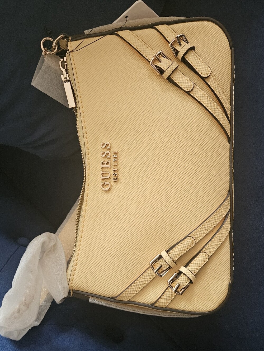GUESS Bramina Shoulder Bag Yellow - Picture 6 of 7